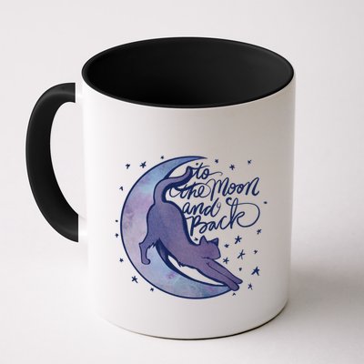 To The Moon And Back Witch Moon Kitten Cats Gift Mug