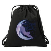 To The Moon And Back Witch Moon Kitten Cats Gift Drawstring Bag