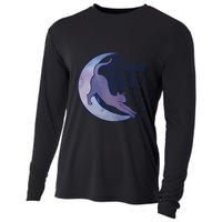To The Moon And Back Witch Moon Kitten Cats Gift Cooling Performance Long Sleeve Crew