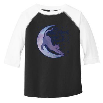 To The Moon And Back Witch Moon Kitten Cats Gift Toddler Fine Jersey T-Shirt