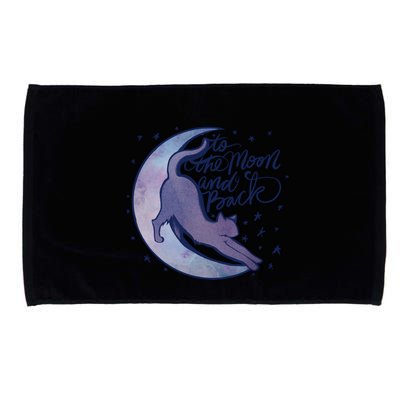 To The Moon And Back Witch Moon Kitten Cats Gift Microfiber Hand Towel