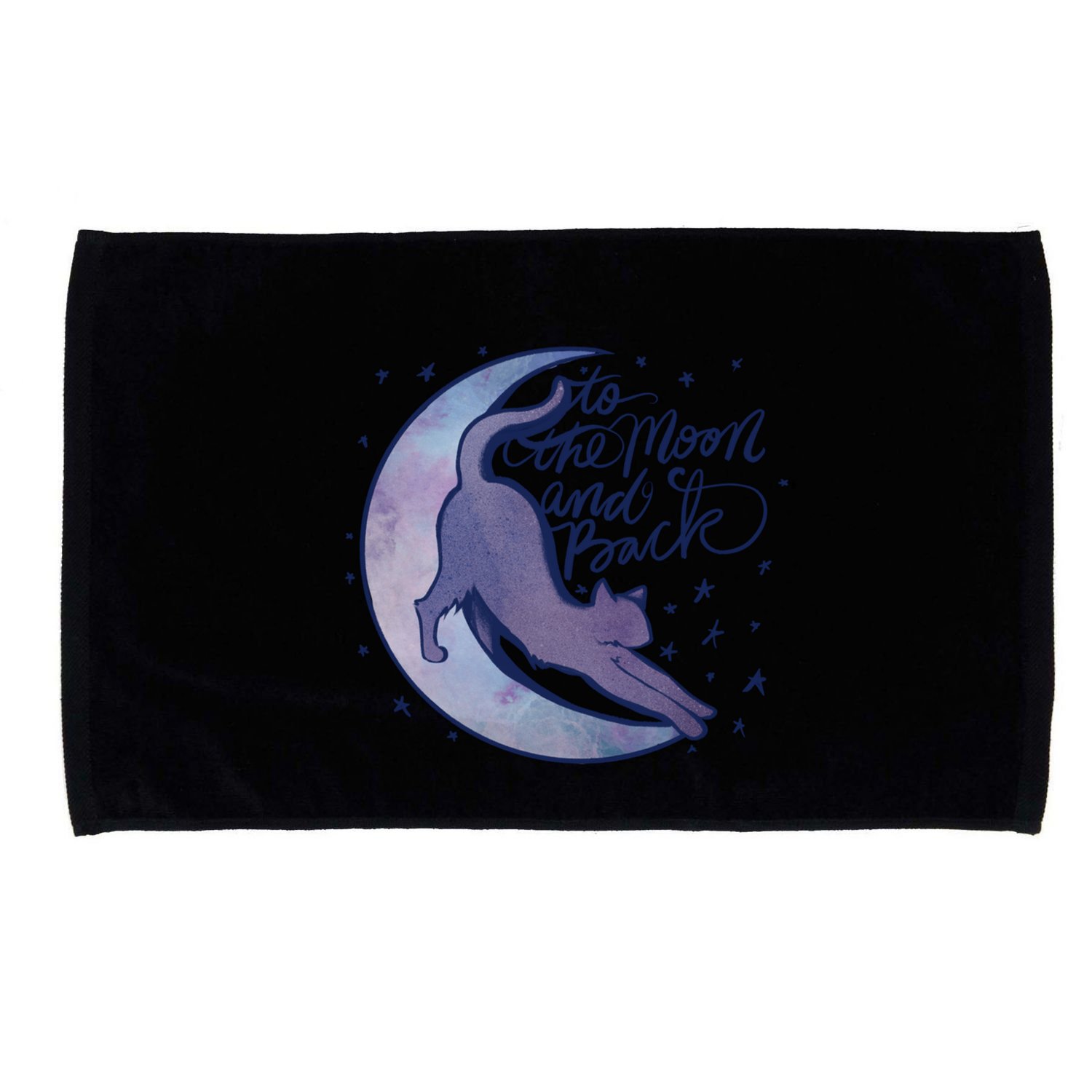 To The Moon And Back Witch Moon Kitten Cats Gift Microfiber Hand Towel