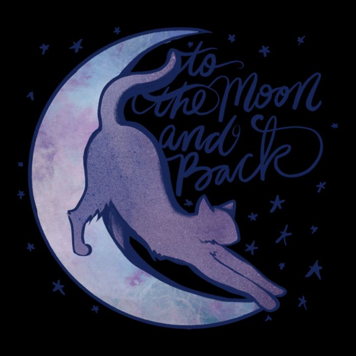 To The Moon And Back Witch Moon Kitten Cats Gift Wool Snapback Cap