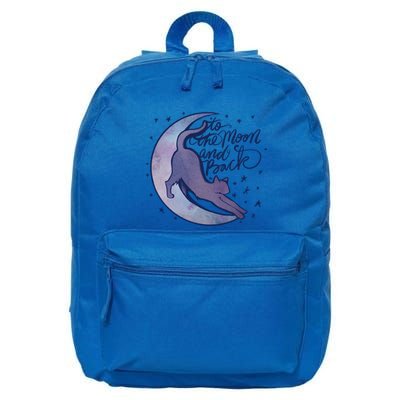 To The Moon And Back Witch Moon Kitten Cats Gift 16 in Basic Backpack