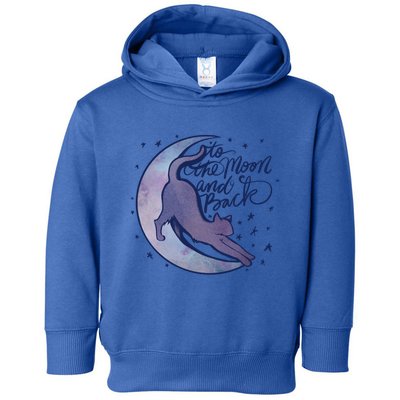 To The Moon And Back Witch Moon Kitten Cats Gift Toddler Hoodie