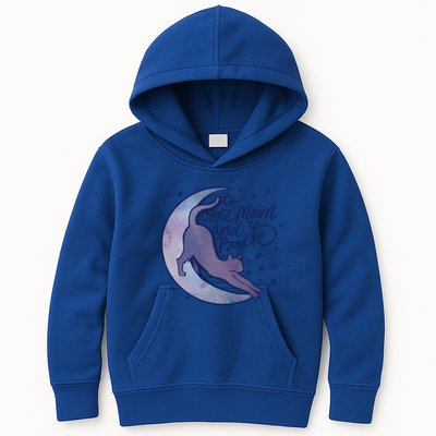 To The Moon And Back Witch Moon Kitten Cats Gift Kids Hoodie