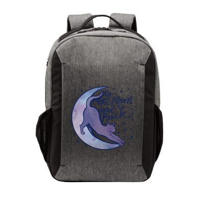 To The Moon And Back Witch Moon Kitten Cats Gift Vector Backpack