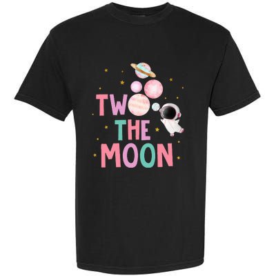 Two The Moon Birthday Outfit Girl 2 Year Old 2nd Bday Garment-Dyed Heavyweight T-Shirt