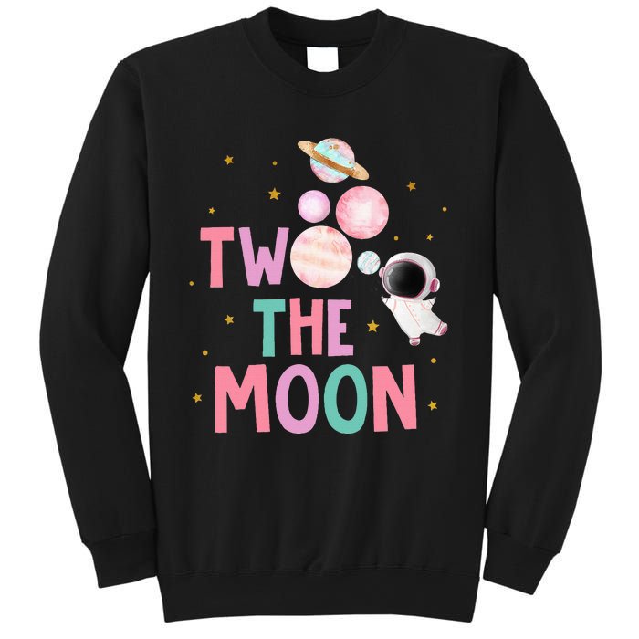 Two The Moon Birthday Outfit Girl 2 Year Old 2nd Bday Sweatshirt