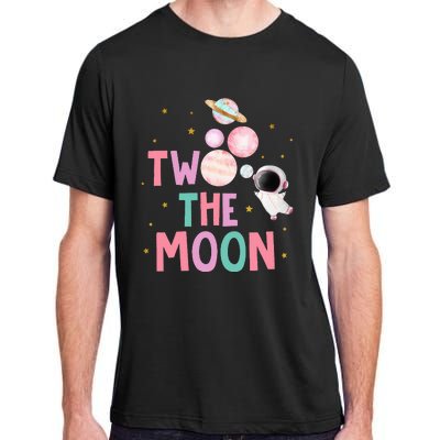 Two The Moon Birthday Outfit Girl 2 Year Old 2nd Bday Adult ChromaSoft Performance T-Shirt