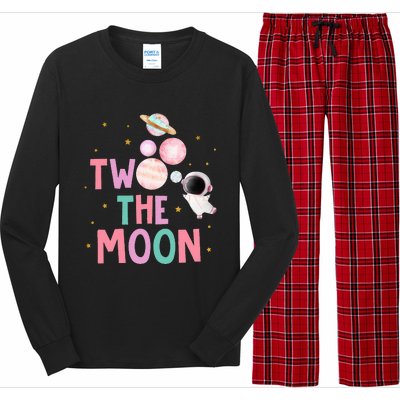 Two The Moon Birthday Outfit Girl 2 Year Old 2nd Bday Long Sleeve Pajama Set