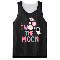 Two The Moon Birthday Outfit Girl 2 Year Old 2nd Bday Mesh Reversible Basketball Jersey Tank