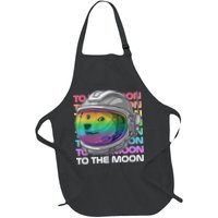 To The Moon Colorful Astronaut DOGE Cryptocurrency Apron