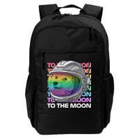 To The Moon Colorful Astronaut DOGE Cryptocurrency Backpack