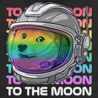 To The Moon Colorful Astronaut DOGE Cryptocurrency Trucker Hat