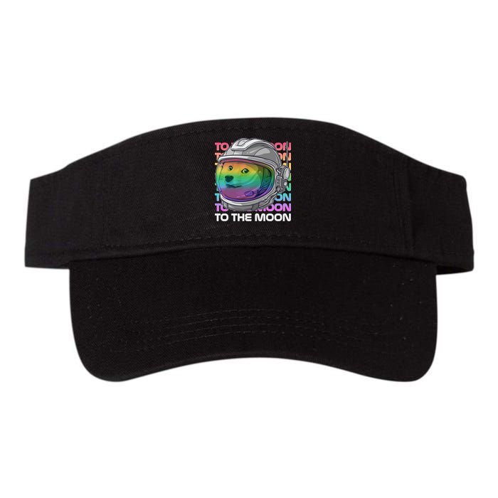To The Moon Colorful Astronaut DOGE Cryptocurrency Visor