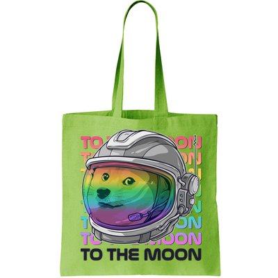 To The Moon Colorful Astronaut DOGE Cryptocurrency Bag
