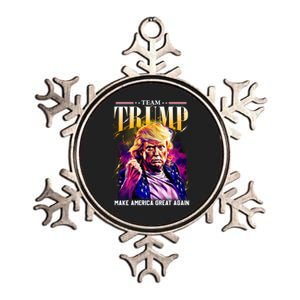 Team Trump Make America Great Again Metallic Star Ornament