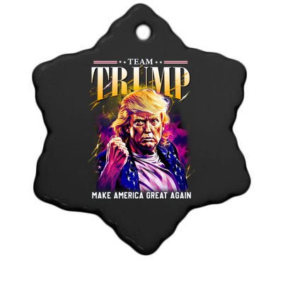 Team Trump Make America Great Again Ceramic Star Ornament