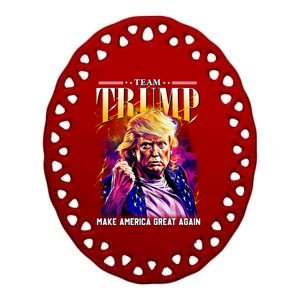 Team Trump Make America Great Again Ceramic Oval Ornament