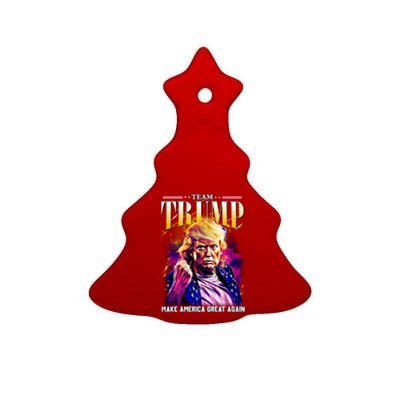 Team Trump Make America Great Again Ceramic Tree Ornament