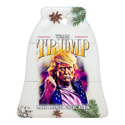 Team Trump Make America Great Again Ceramic Bell Ornament