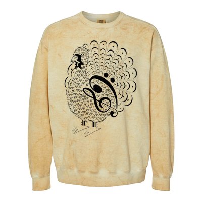 Thanksgiving Turkey Music notes Music Teacher turkey  Colorblast Crewneck Sweatshirt