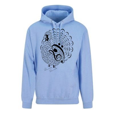 Thanksgiving Turkey Music notes Music Teacher turkey  Unisex Surf Hoodie