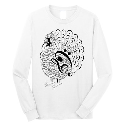 Thanksgiving Turkey Music notes Music Teacher turkey  Long Sleeve Shirt