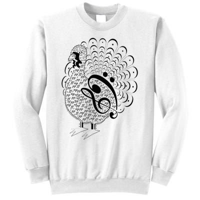 Thanksgiving Turkey Music notes Music Teacher turkey  Sweatshirt