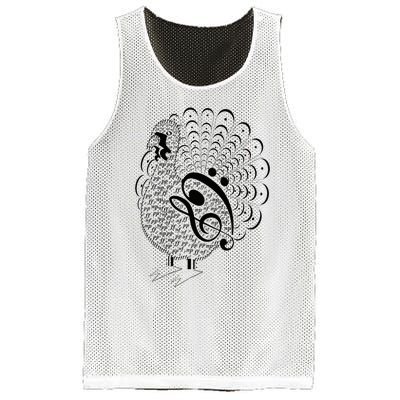 Thanksgiving Turkey Music notes Music Teacher turkey  Mesh Reversible Basketball Jersey Tank