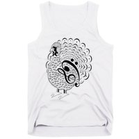 Thanksgiving Turkey Music notes Music Teacher turkey  Tank Top