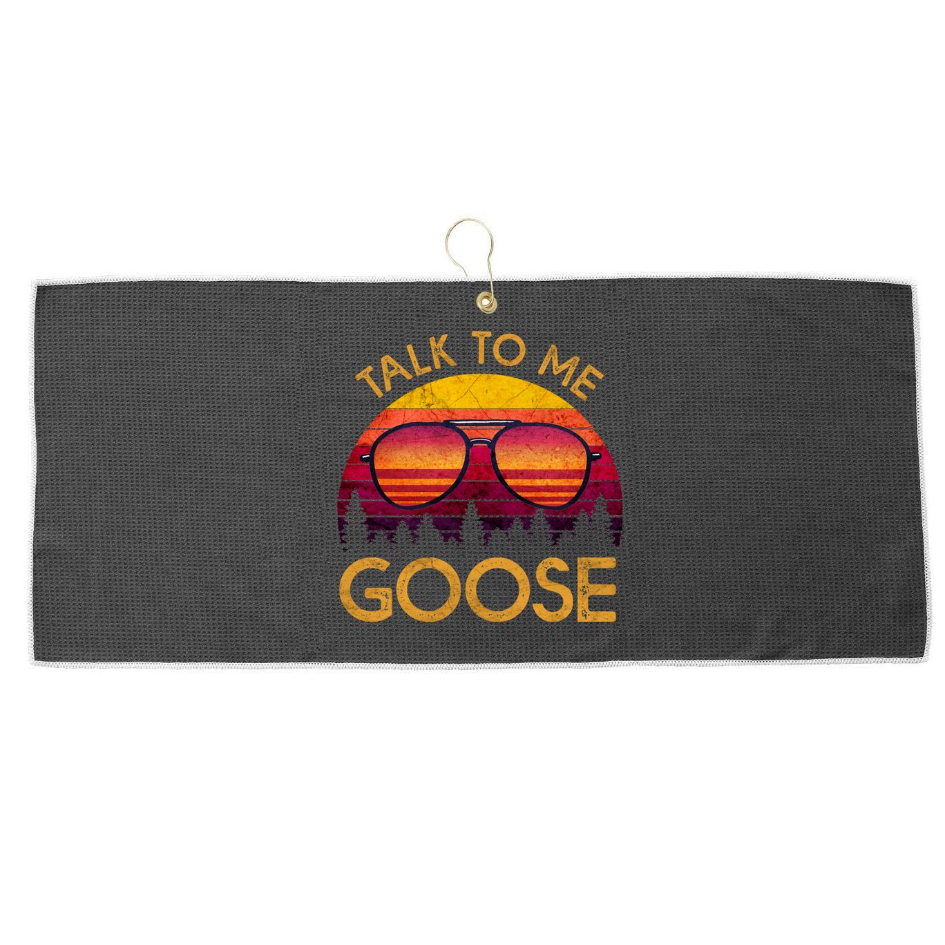 Talk To Me Goose Large Microfiber Waffle Golf Towel