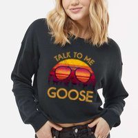 Talk To Me Goose Cropped Pullover Crew