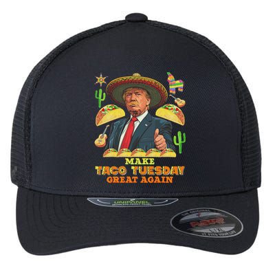 Taco Tuesday Make Taco Tuesday Great Again Donald Trump Taco Flexfit Unipanel Trucker Cap