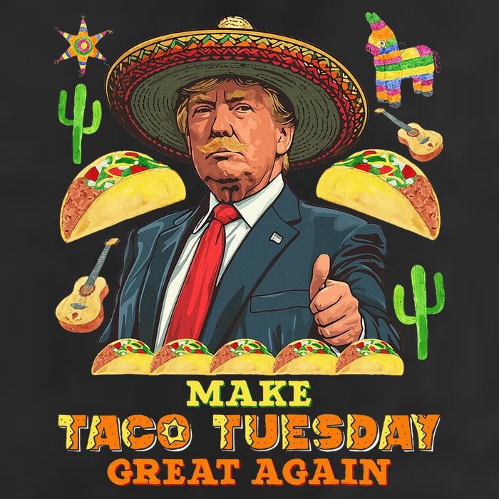 Taco Tuesday Make Taco Tuesday Great Again Donald Trump Taco 7 Panel Mesh Trucker Snapback Hat
