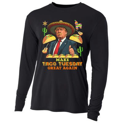 Taco Tuesday Make Taco Tuesday Great Again Donald Trump Taco Cooling Performance Long Sleeve Crew