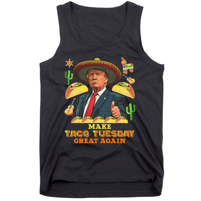 Taco Tuesday Make Taco Tuesday Great Again Donald Trump Taco Tank Top