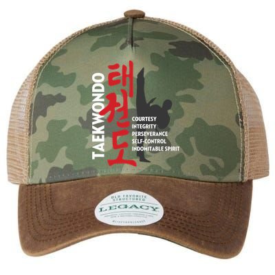 Taekwondo Tenets Martial Arts Graphic Tee Legacy Tie Dye Trucker Hat
