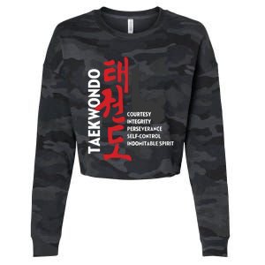 Taekwondo Tenets Martial Arts Graphic Tee Cropped Pullover Crew