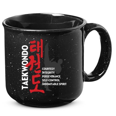 Taekwondo Tenets Martial Arts Graphic Tee 15oz Campfire Ceramic Mug