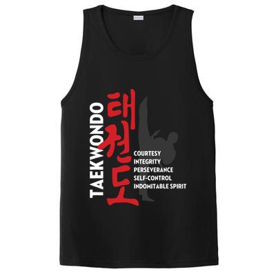 Taekwondo Tenets Martial Arts Graphic Tee PosiCharge Competitor Tank