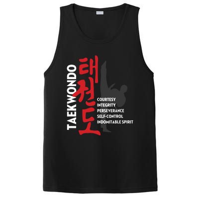 Taekwondo Tenets Martial Arts Graphic Tee PosiCharge Competitor Tank