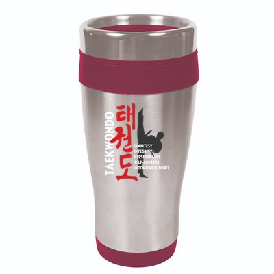 Taekwondo Tenets Martial Arts Graphic Tee 16oz Travel Tumbler