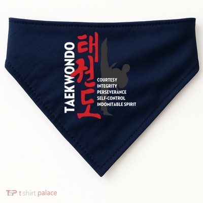 Taekwondo Tenets Martial Arts Graphic Tee USA-Made Doggie Bandana