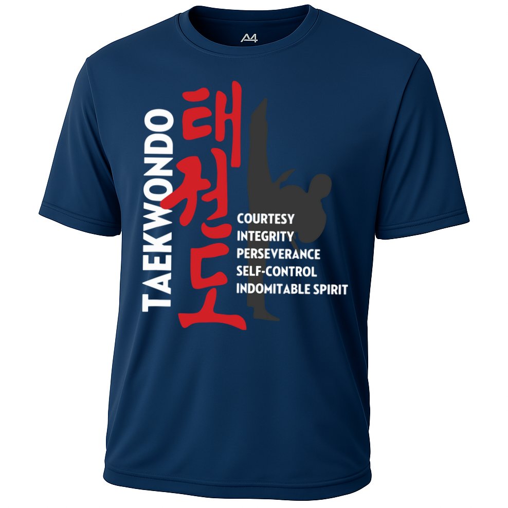 Taekwondo Tenets Martial Arts Graphic Tee Cooling Performance Crew T-Shirt