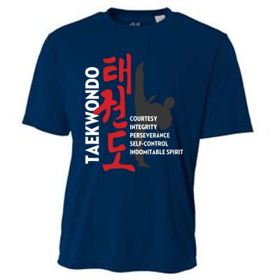 Taekwondo Tenets Martial Arts Graphic Tee Cooling Performance Crew T-Shirt