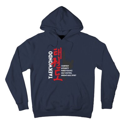 Taekwondo Tenets Martial Arts Graphic Tee Hoodie