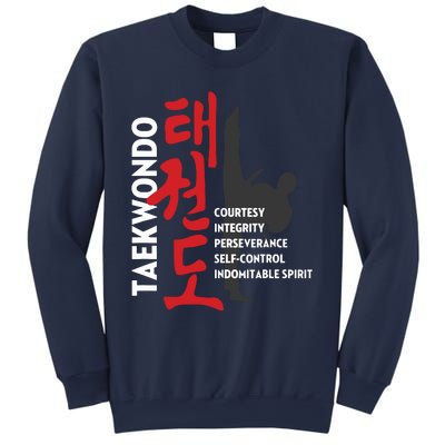 Taekwondo Tenets Martial Arts Graphic Tee Sweatshirt