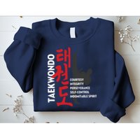 Taekwondo Tenets Martial Arts Graphic Tee Sweatshirt